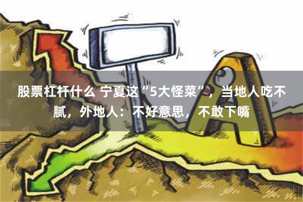 股票杠杆什么 宁夏这“5大怪菜”，当地人吃不腻，外地人：不好意思，不敢下嘴