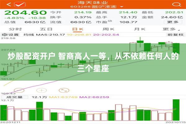 炒股配资开户 智商高人一等，从不依赖任何人的三个星座