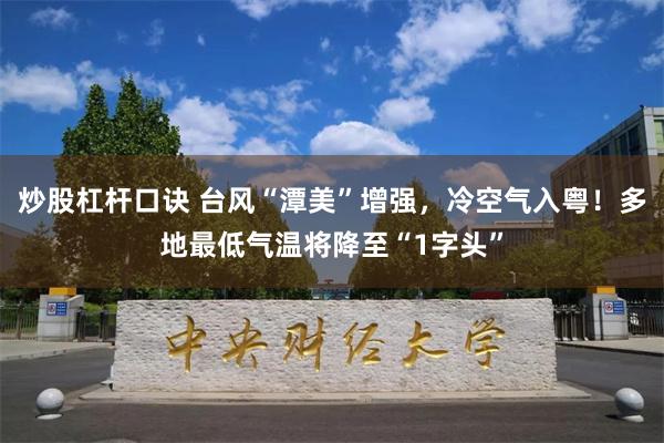 炒股杠杆口诀 台风“潭美”增强，冷空气入粤！多地最低气温将降至“1字头”