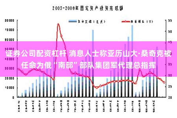 证券公司配资杠杆 消息人士称亚历山大·桑奇克被任命为俄“南部”部队集团军代理总指挥