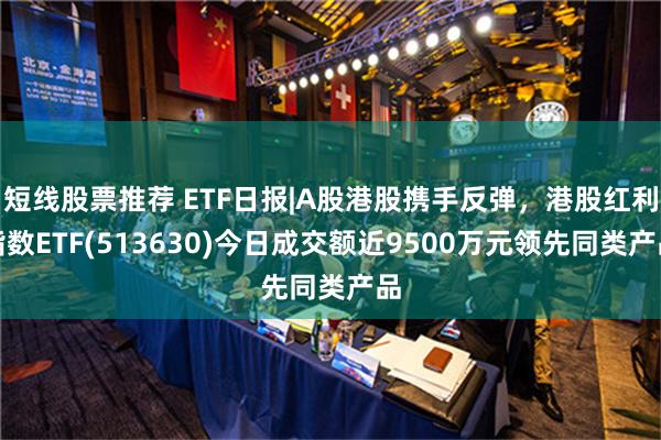 短线股票推荐 ETF日报|A股港股携手反弹，港股红利指数ETF(513630)今日成交额近9500万元领先同类产品